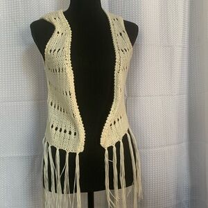 Bongo womens size medium juniors fringes vest‎ retro